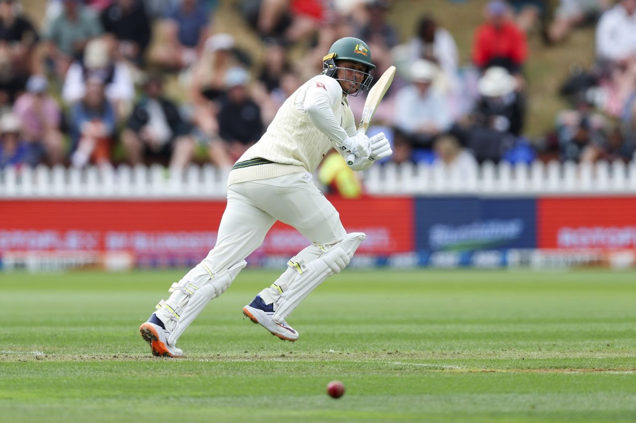 Usman Khawaja navigated a probing opening spell from Matt Henry, New Zealand vs Australia, 1st Test, Wellington, February 29, 2024