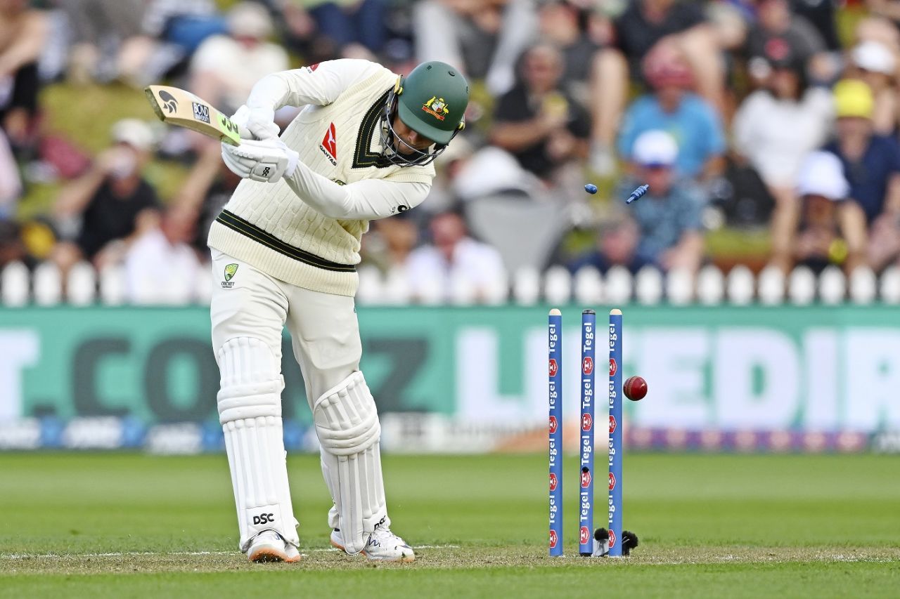Usman Khawaja was bowled by a Matt Henry inswinger, New Zealand vs Australia, 1st Test, Wellington, February 29, 2024