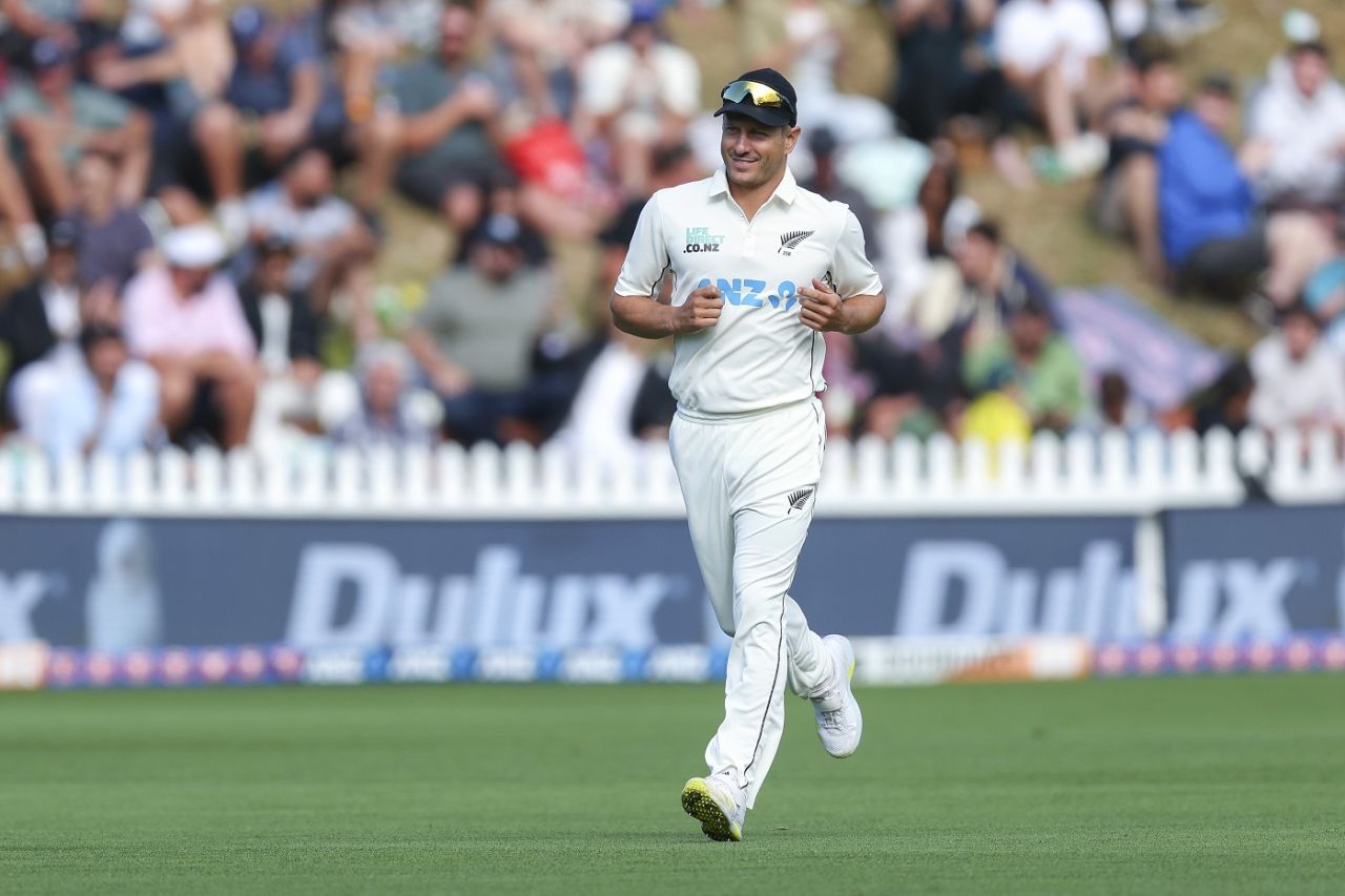 Neil Wagner came on as a substitute fielder to loud applause, New Zealand vs Australia, 1st Test, Wellington, February 29, 2024