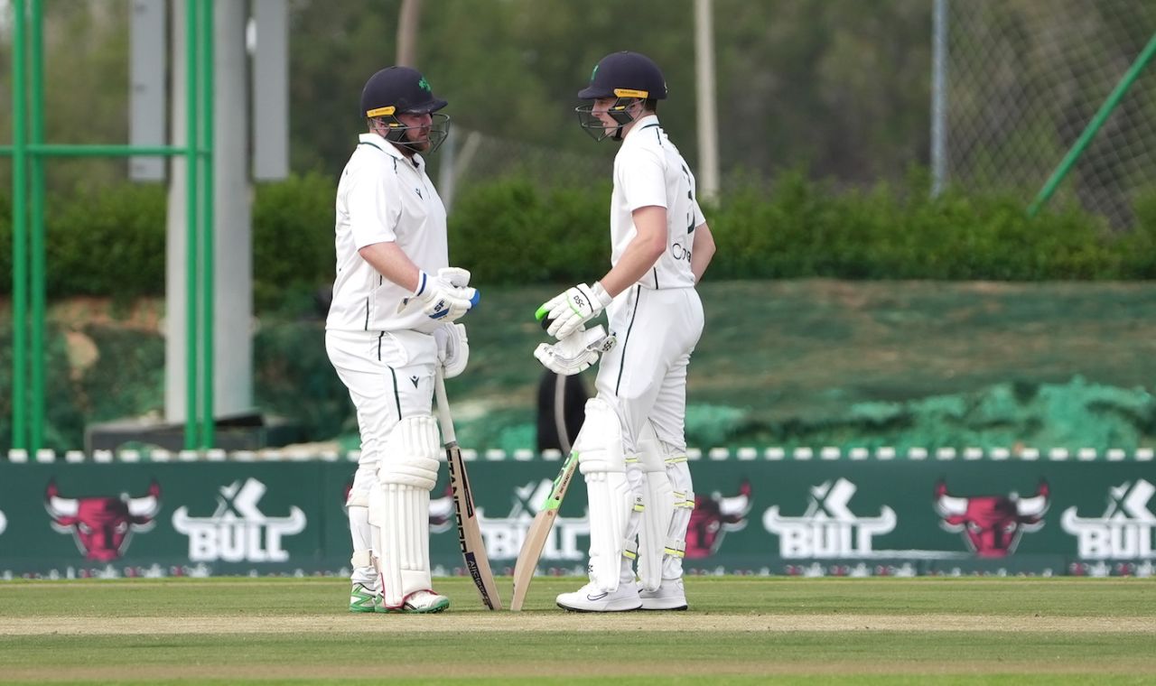 Paul Stirling and Lorcan Tucker put on 80 runs for the sixth wicket, Afghanistan vs Ireland, Only Test, Tolerance Oval, Abu Dhabi, 1st Day, February 28, 2024