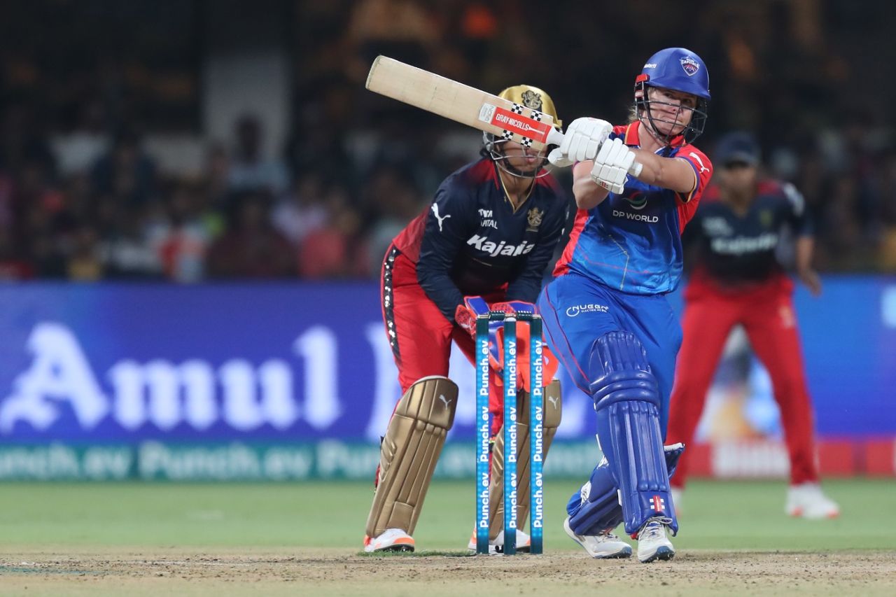 Jess Jonassen's unbeaten 16-ball 36 lifted Delhi Capitals to 194, Royal Challengers Bangalore vs Delhi Capitals, WPL 2024, Bengaluru, February 29, 2024