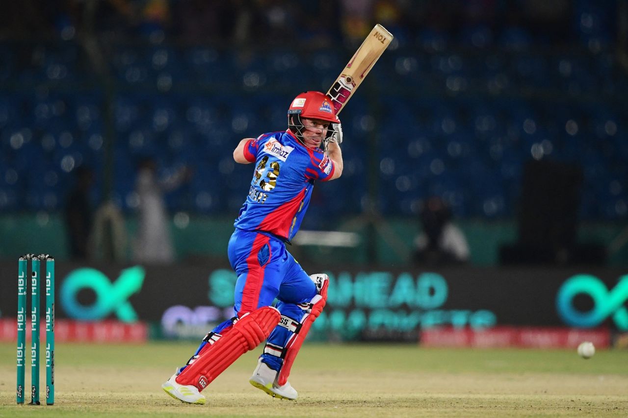 Tim Seifert carves the ball away, Karachi Kings vs Quetta Gladiators, Pakistan Super League, Karachi, February 29, 2024