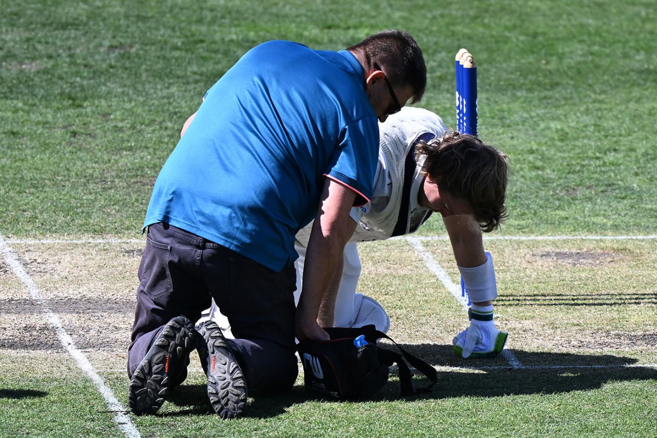 Will Pucovski took a nasty blow on the helmet, Tasmania vs Victoria, Sheffield Shield, Hobart, March 3, 2024