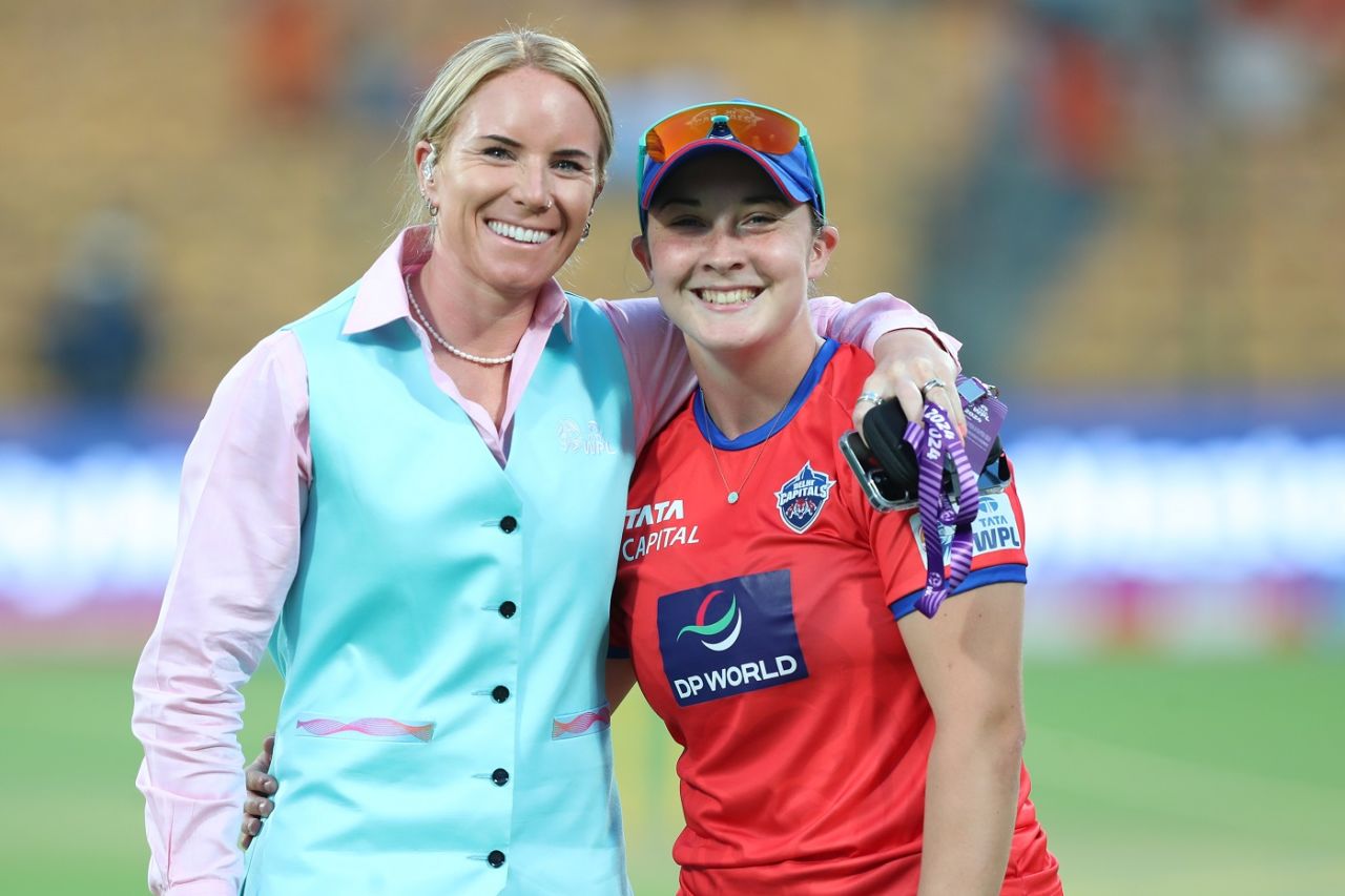 Lauren Winfield-Hill and Alice Capsey are team-mates at Oval Invincibles in the Hundred, Gujarat Giants vs Delhi Capitals, WPL 2024, Bengaluru, March 3, 2024