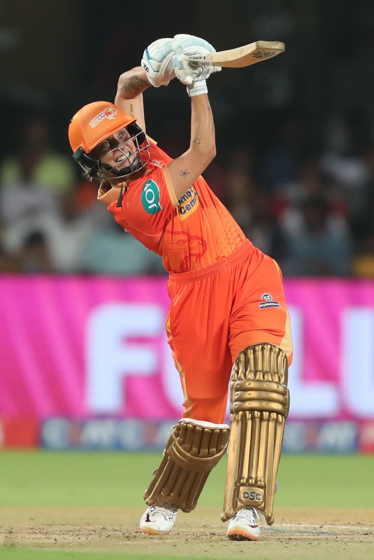 Ashleigh Gardner with the most delightful lofted straight drive, Gujarat Giants vs Delhi Capitals, WPL 2024, Bengaluru, March 3, 2024