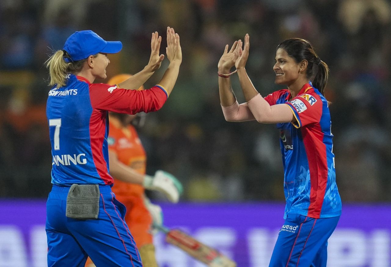 Radha Yadav finished with 3 for 20 in her four overs, Gujarat Giants vs Delhi Capitals, WPL 2024, Bengaluru, March 3, 2024