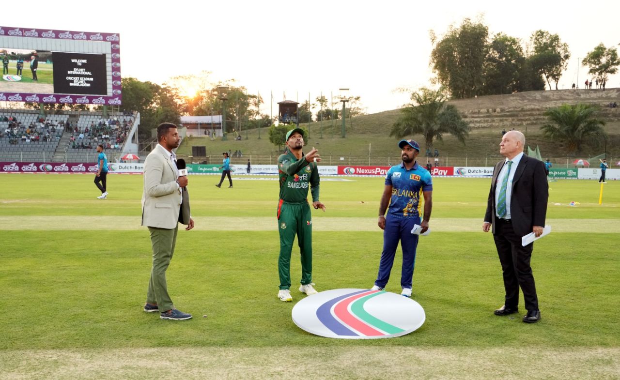 Charith Asalanka stood in as Sri Lanka captain, with Wanindu Hasaranga suspended for disciplinary reasons, Bangladesh vs Sri Lanka, 1st T20I, Sylhet, March 4, 2024