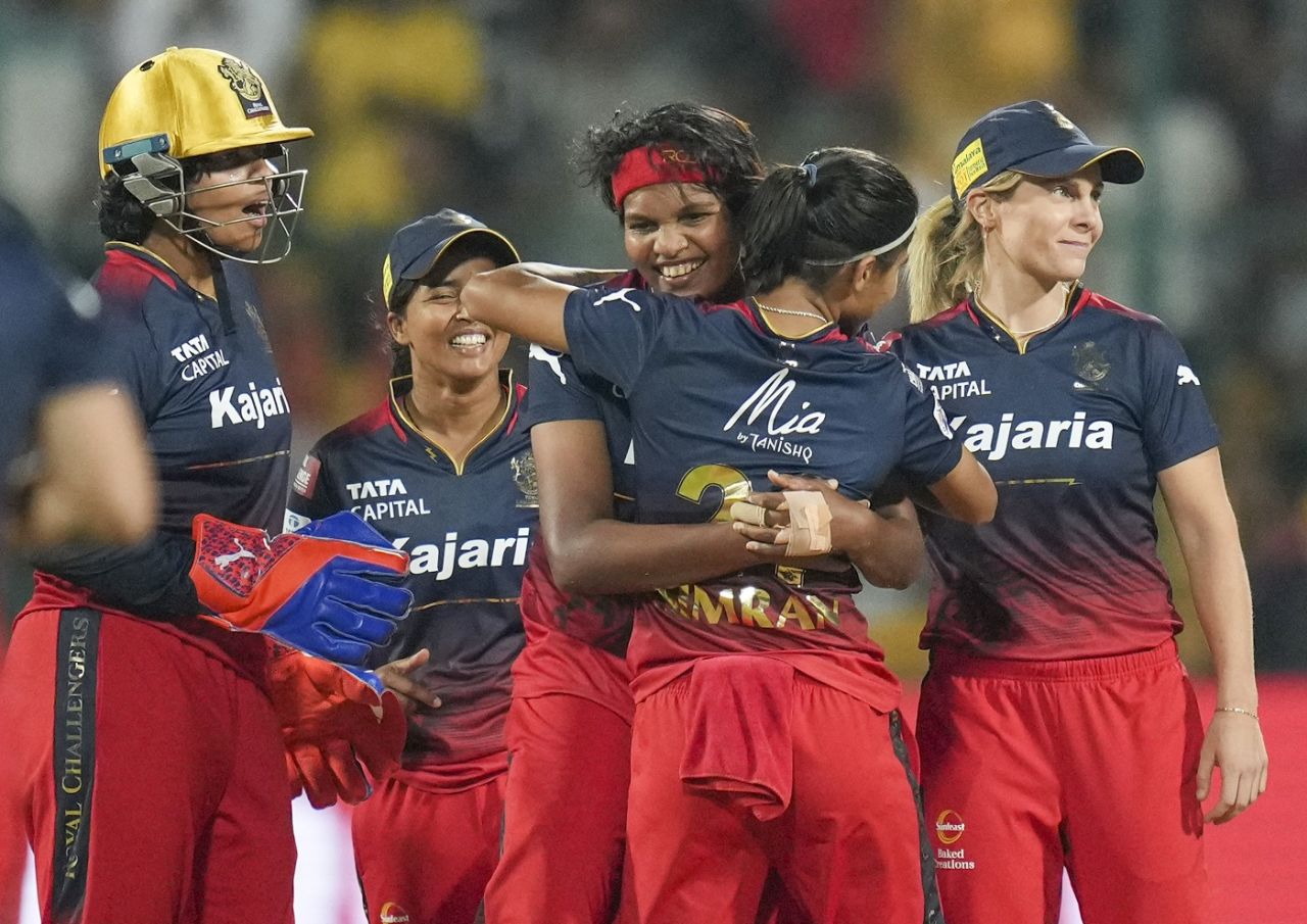 Asha Sobhana picked up two wickets, including that of Deepti Sharma, UP Warriorz vs Royal Challengers Bangalore, WPL 2024, Bengaluru, March 4, 2024