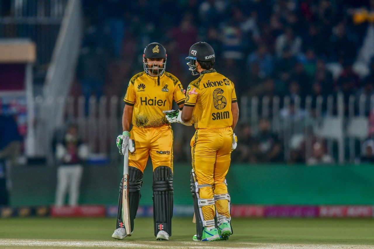 Babar Azam and Saim Ayub gave Peshawar Zalmi a rapid start, Peshawar Zalmi vs Multan Sultans, PSL 2024, Rawalpindi, March 5, 2024