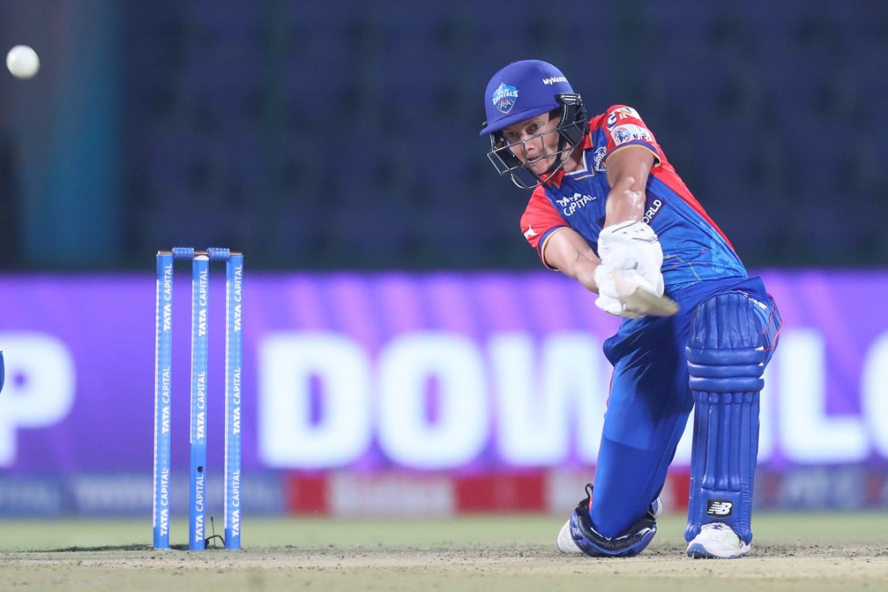 Meg Lanning hit two sixes in her 53, Delhi Capitals vs Mumbai Indians, WPL 2024, Delhi, March 5, 2024