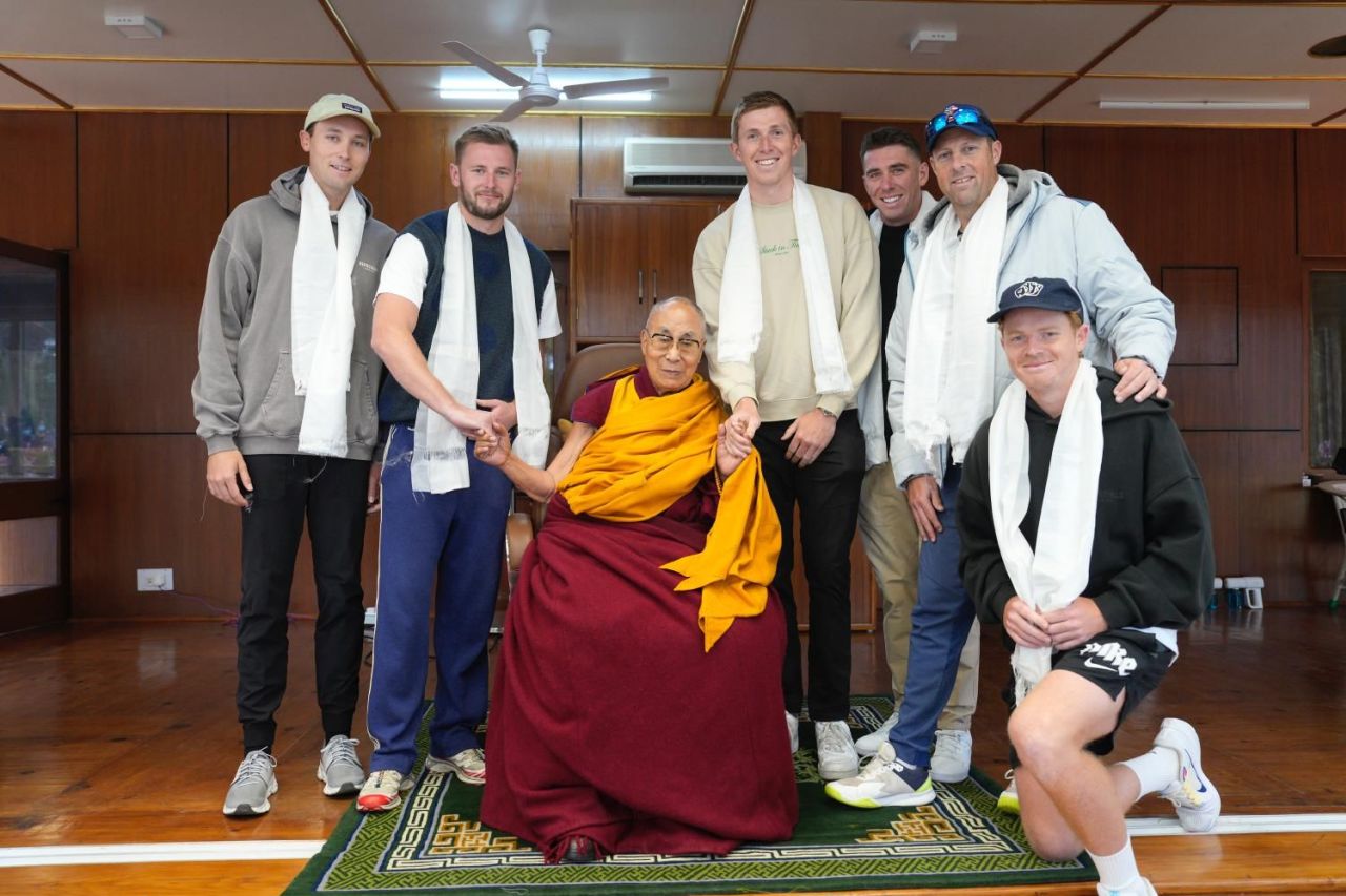 England's squad members met with the Dalai Lama on the eve of the fifth Test, March 6, 2024
