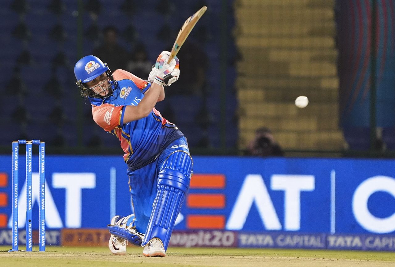 Nat Sciver-Brunt powers one through wide mid-on, UP Warriorz vs Mumbai Indians, WPL 2024, Delhi, March 7, 2024