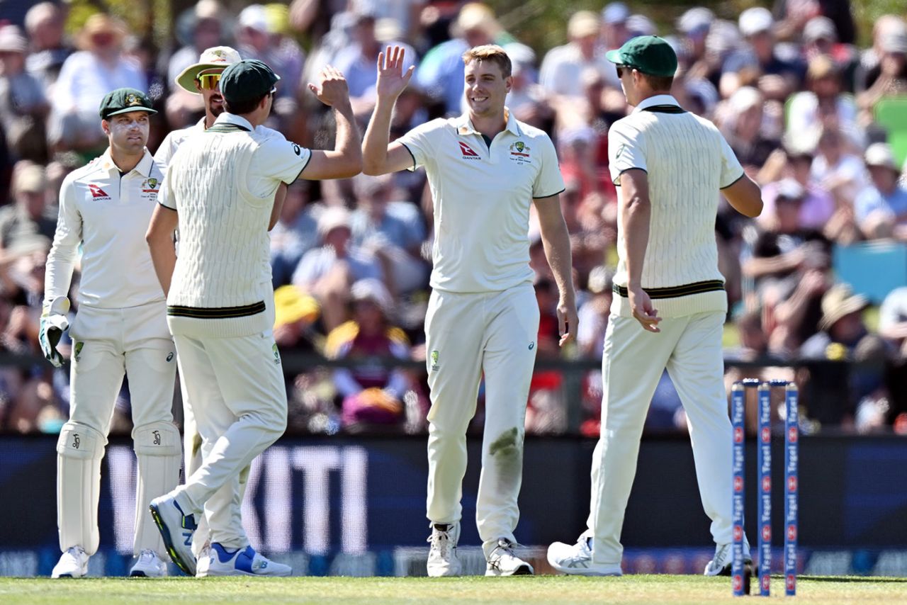Cameron Green chipped in by removing Tom Blundell, New Zealand vs Australia, 2nd Test, Christchurch, March 8, 2024