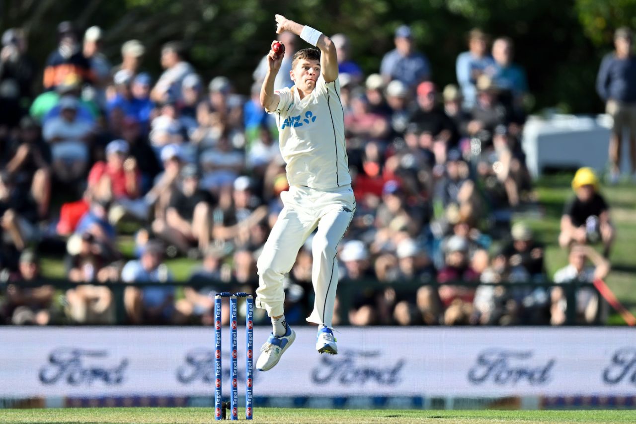 Ben Sears' bowling action includes a bit of flight, New Zealand vs Australia, 2nd Test, Christchurch, March 8, 2024