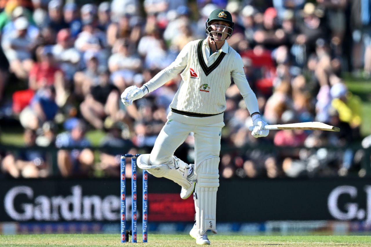 Marnus Labuschagne offered stability late in the afternoon, New Zealand vs Australia, 2nd Test, Christchurch, March 8, 2024