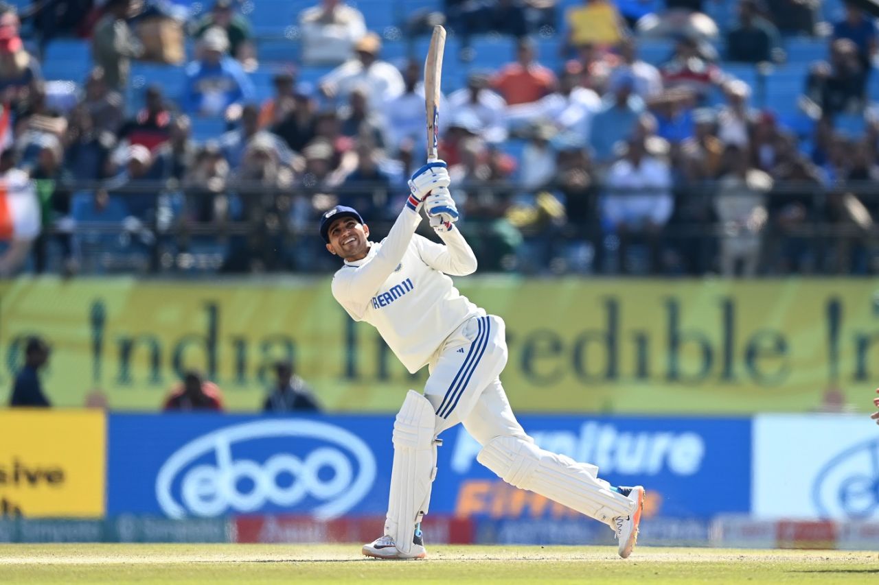 Shubman Gill hit five sixes en route to his century, India vs England, 5th Test, Dharamsala, 2nd day, March 8, 2024
