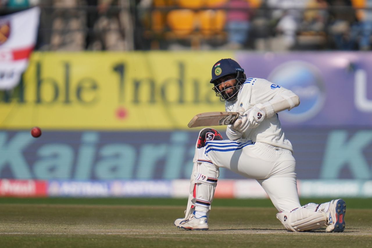 Jasprit Bumrah had some fun in the middle, India vs England, 5th Test, Dharamsala, 2nd day, March 8, 2024