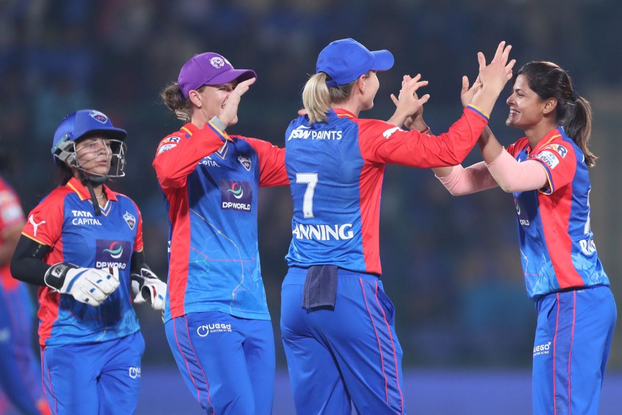 Radha Yadav struck twice in her successive overs, Delhi Capitals vs UP Warriorz, Delhi, March 8, 2024