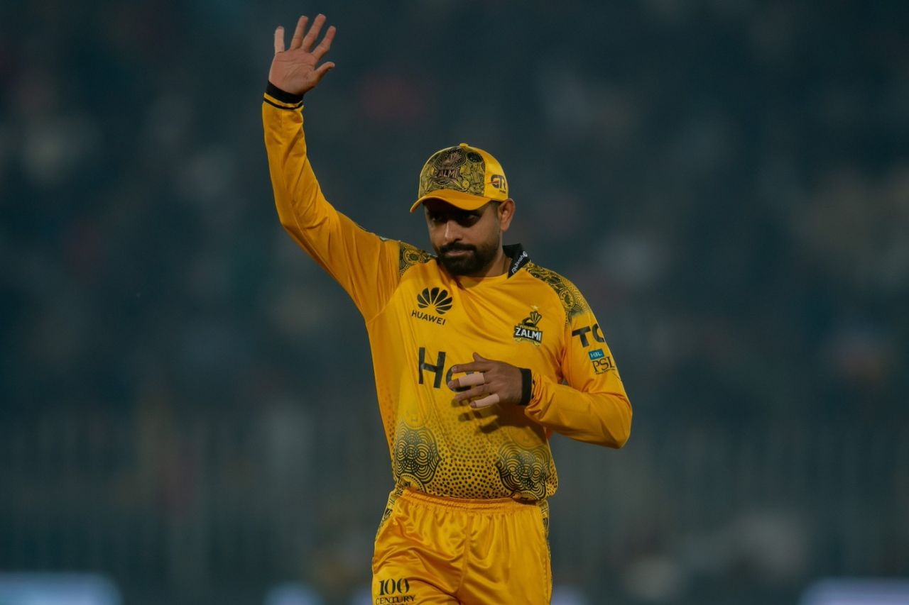 Babar Azam reacts on the field, Peshawar Zalmi vs Quetta Gladiators, PSL, Rawalpindi, March 8, 2024