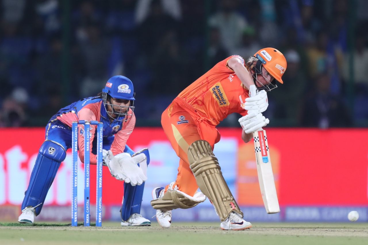 Beth Mooney picked up pace after the first wicket, Mumbai Indians vs Gujarat Giants, WPL 2024, Delhi, March 9, 2024