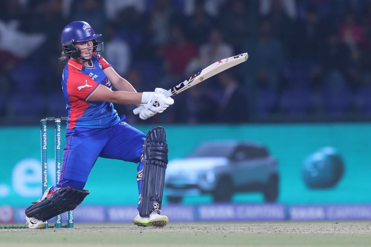 Alice Capsey scored a 32-ball 48 adding 97 with Jemimah Rodrigues for the third wicket, Delhi Capitals vs Royal Challengers Bangalore, WPL 2024, Delhi, March 10, 2024