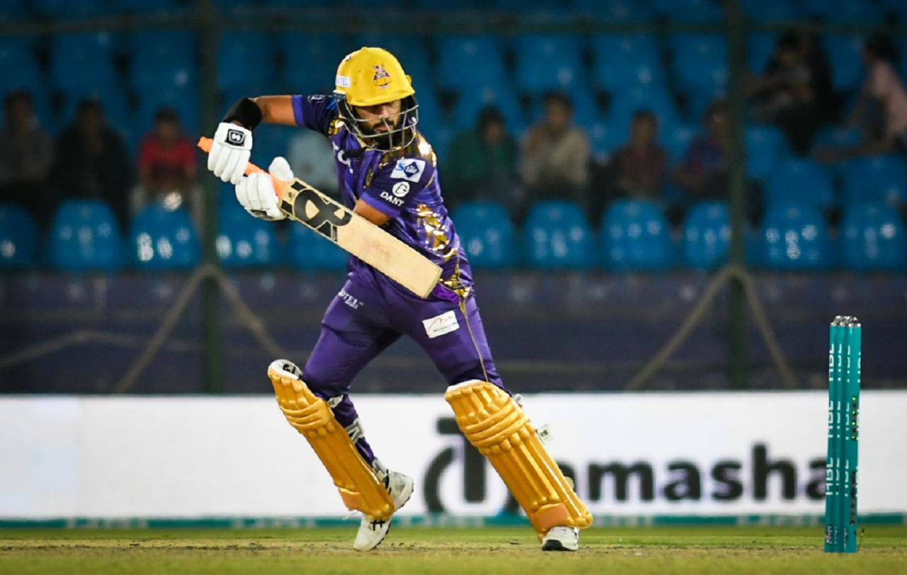 Saud Shakeel's half-century guided Quetta Gladiators' chase, Lahore Qalandars vs Quetta Gladiators, PSL 2024, Karachi, March 10, 2024