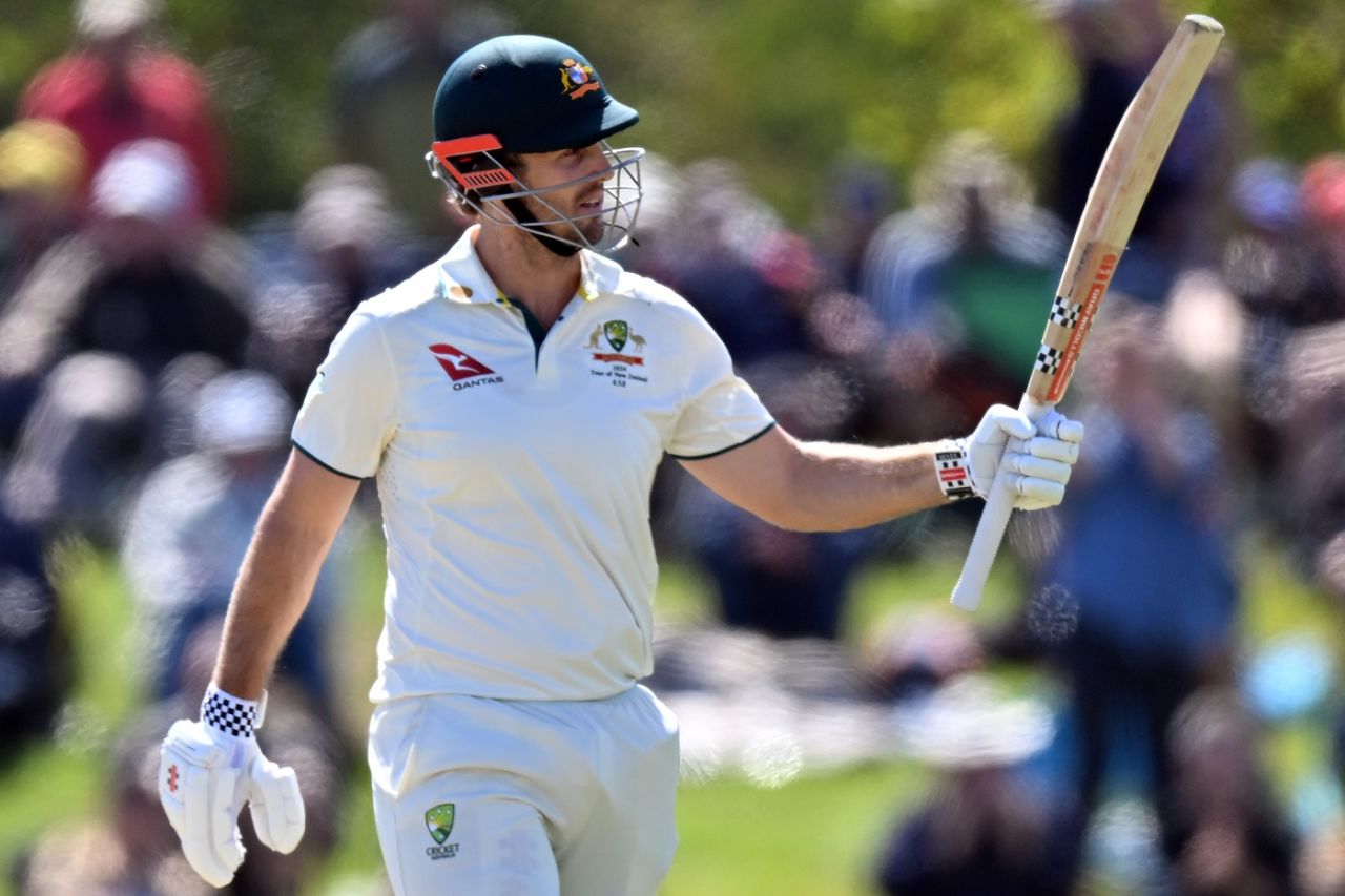 Mitchell Marsh scored a half-century under pressure, New Zealand vs Australia, 2nd Test, 4th day, Christchurch, March 11, 2024