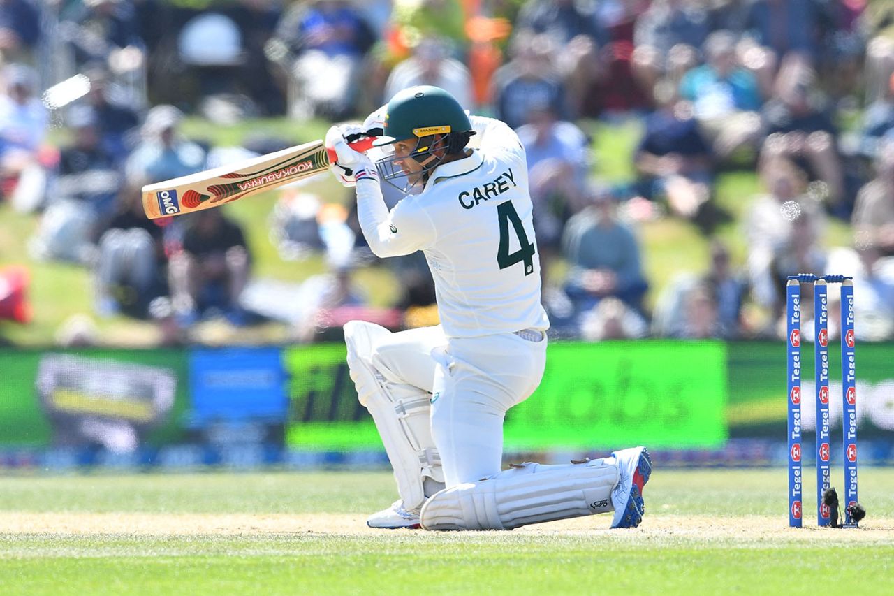 Alex Carey timed the ball sweetly, New Zealand vs Australia, 2nd Test, 4th day, Christchurch, March 11, 2024