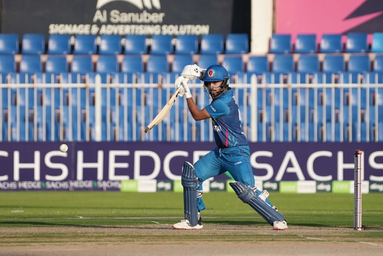 Hashmatullah Shahidi drives, Afghanistan vs Ireland, 3rd ODI, Sharjah, March 12, 2024