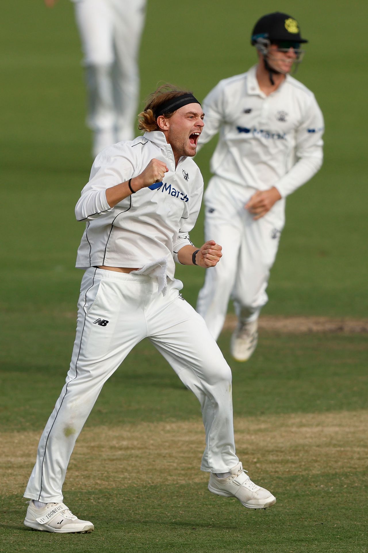 Corey Rocchiccioli was pumped as he bowled WA to the brink, Victoria vs Western Australia, Sheffield Shield, Junction Oval, March 13, 2024