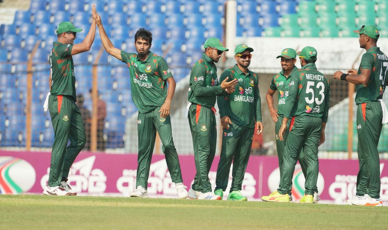 Tanzim Hasan Sakib made some crucial breakthroughs, Bangladesh vs Sri Lanka, 1st ODI, Chattogram, March 13, 2024