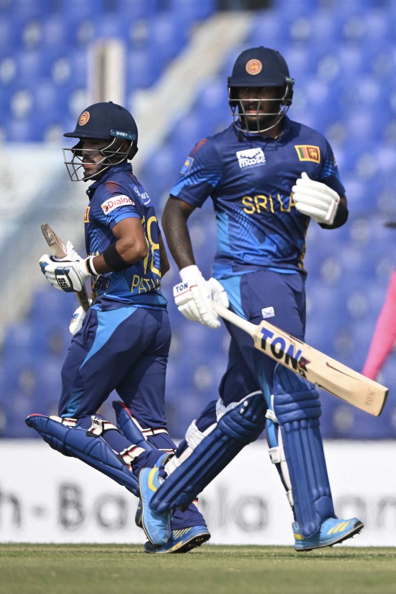 Pathum Nissanka and Avishka Fernando run between the wickets, Bangladesh vs Sri Lanka, 1st ODI, Chattogram, March 13, 2024