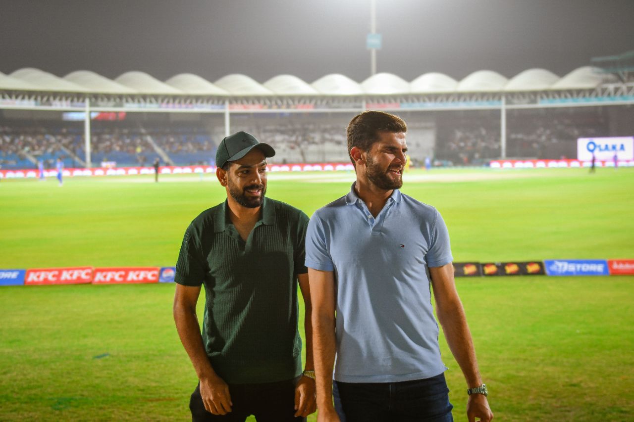 Haris Rauf and Shaheen Afridi turn up at the PSL 2024 Qualifier, Multan Sultans vs Peshawar Zalmi, PSL 2024, Qualifier, Karachi, March 14, 2024