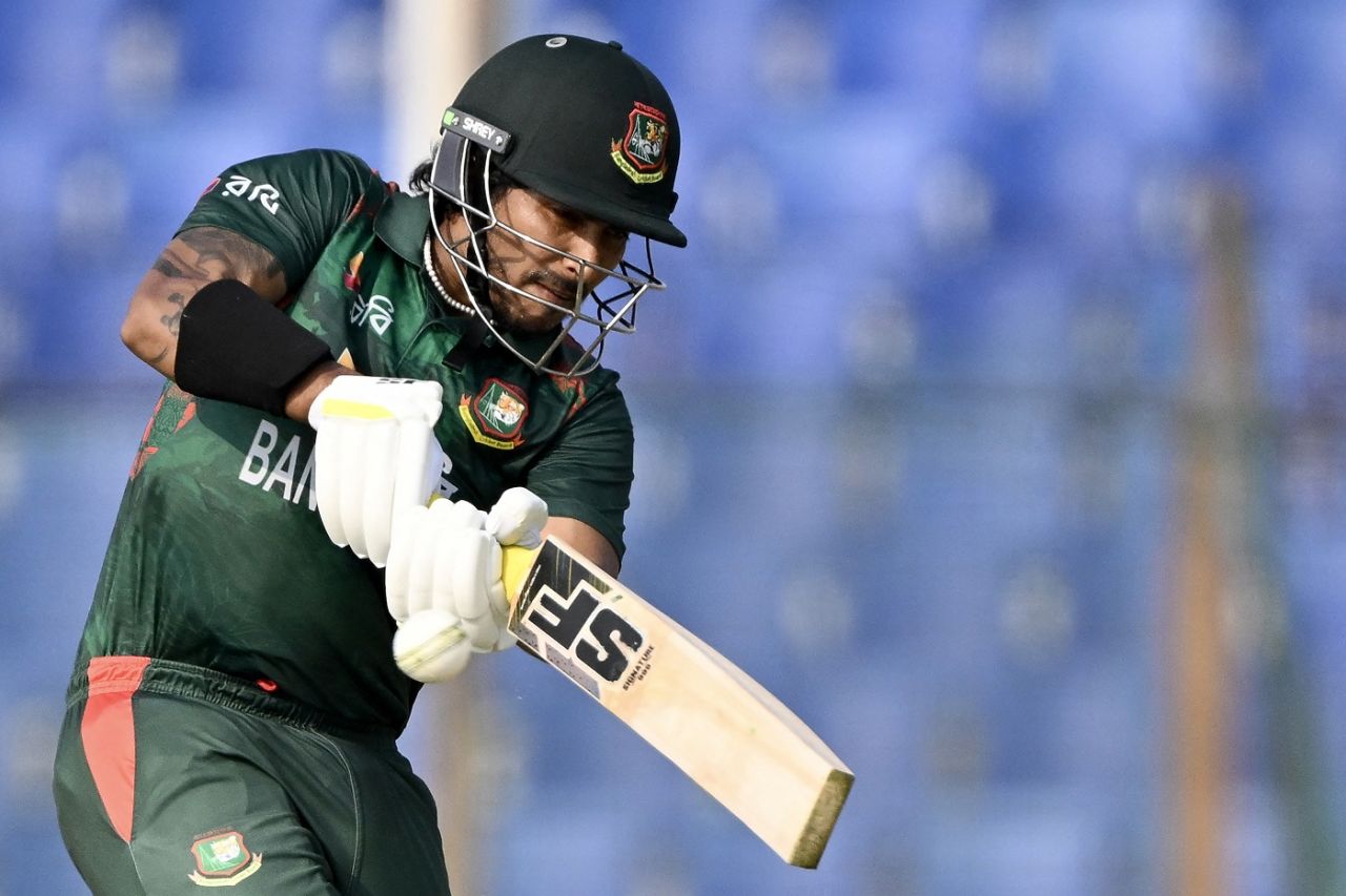 Soumya Sarkar brought up his half-century off 52 balls, Bangladesh vs Sri Lanka, 2nd ODI, Chattogram, March 15, 2024