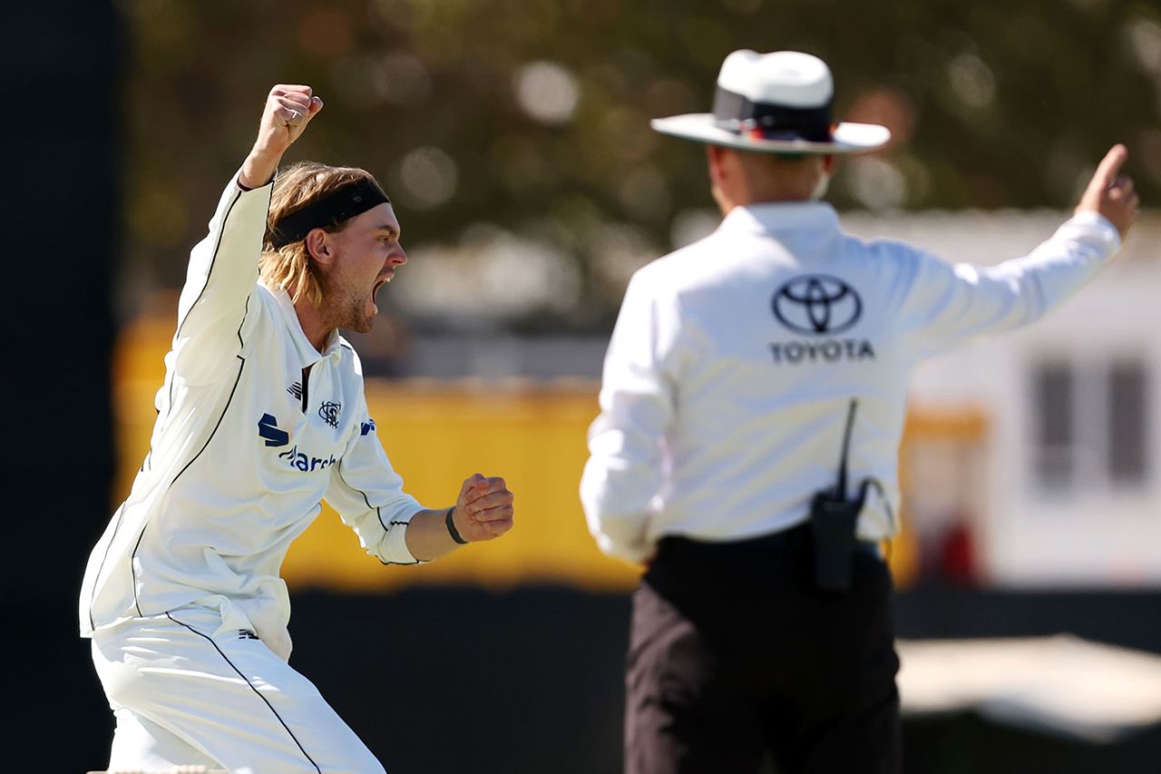 It didn't take long for Corey Rocchiccioli to have an impact , Western Australia vs Tasmania, Sheffield Shield, Final, WACA, March 22, 2024