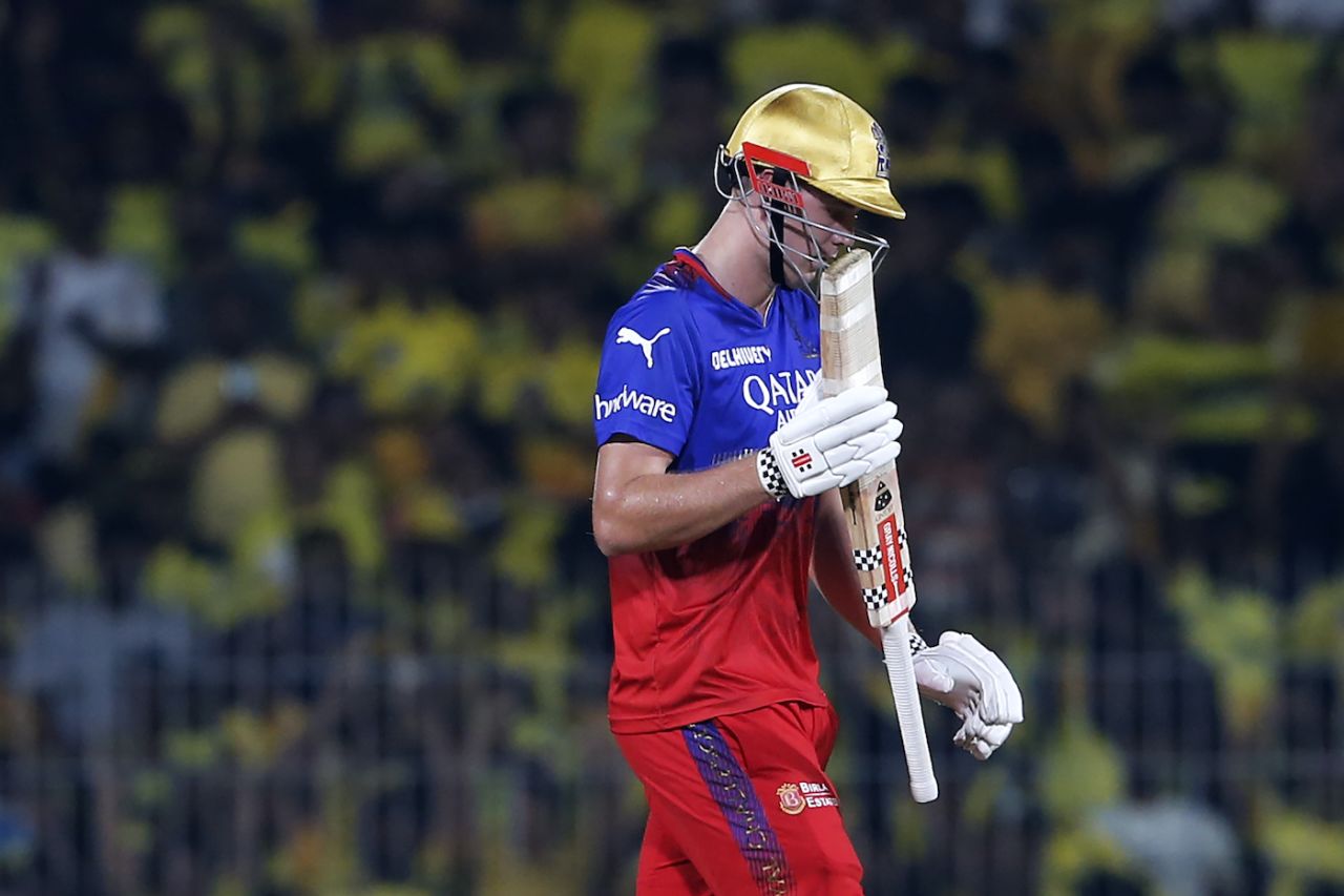 Cameron Green couldn't get going with the bat, Chennai Super Kings vs Royal Challengers Bengaluru, IPL 2024, Chennai, March 22, 2024