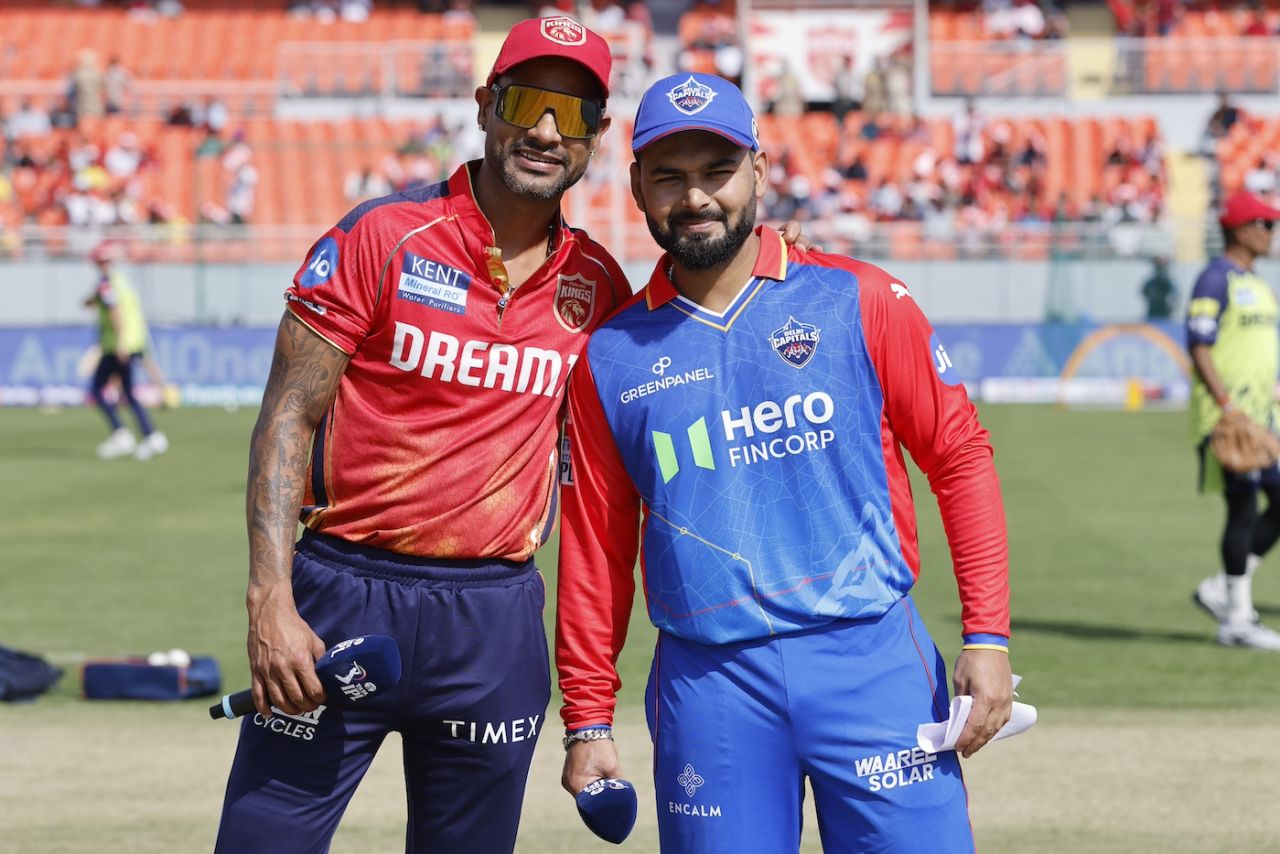 Shikhar Dhawan won the toss and asked Rishabh Pant to bat first, Punjab Kings vs Delhi Capitals, IPL 2024, Mullanpur, March 23, 2024