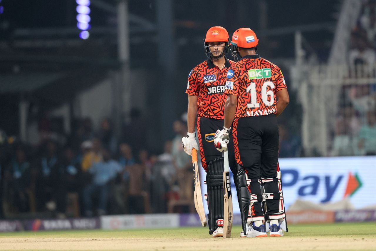 Abhishek Sharma and Mayank Agarwal gave Sunrisers Hyderabad a flying start, Kolkata Knight Riders vs Sunrisers Hyderabad, IPL 2024, Kolkata, March 23, 2024