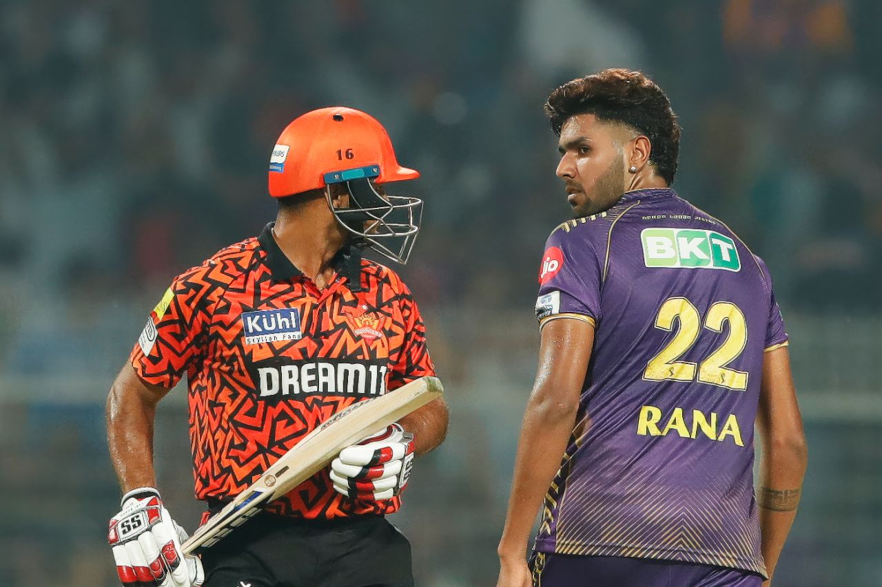 Harshit Rana dismissed Mayank Agarwal and then gave him a sendoff, Kolkata Knight Riders vs Sunrisers Hyderabad, IPL 2024, Kolkata, March 23, 2024