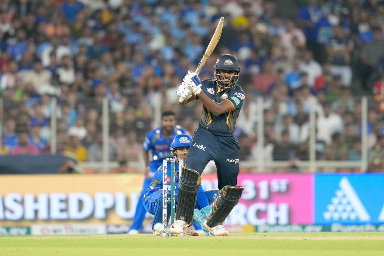 Sai Sudharsan kept the Gujarat Titans innings chugging along nicely, Gujarat Titans vs Mumbai Indians, IPL 2024, Ahmedabad, March 24, 2024