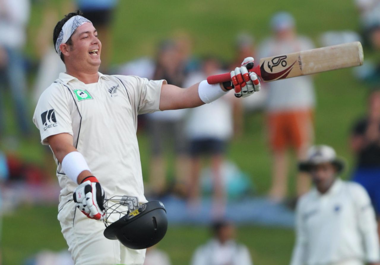Jesse Ryder scored his maiden Test century, New Zealand v India, 1st Test, Hamilton, 1st day, March 18, 2009