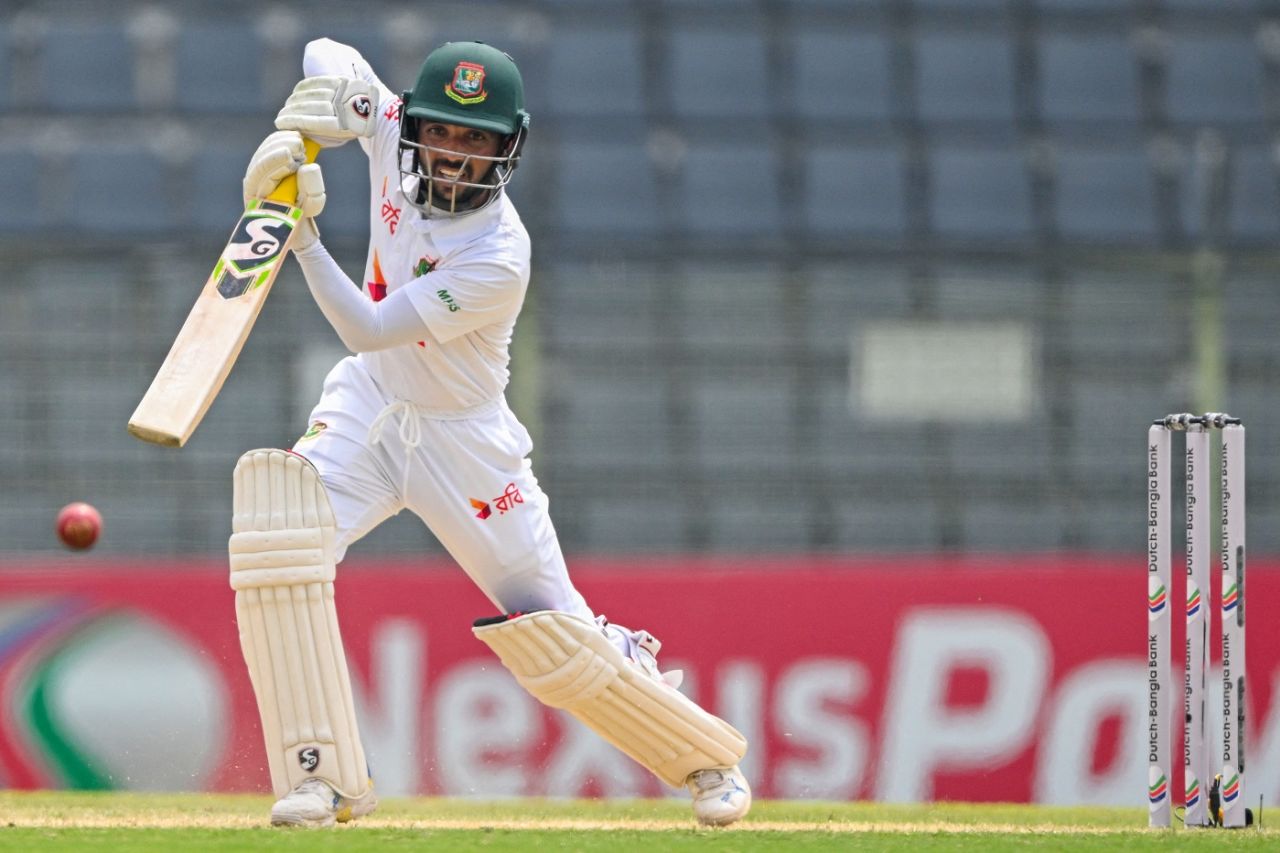 Mominul Haque played a few delectable drives, Bangladesh vs Sri Lanka, 1st Test, day 4, Sylhet, March 25, 2024 