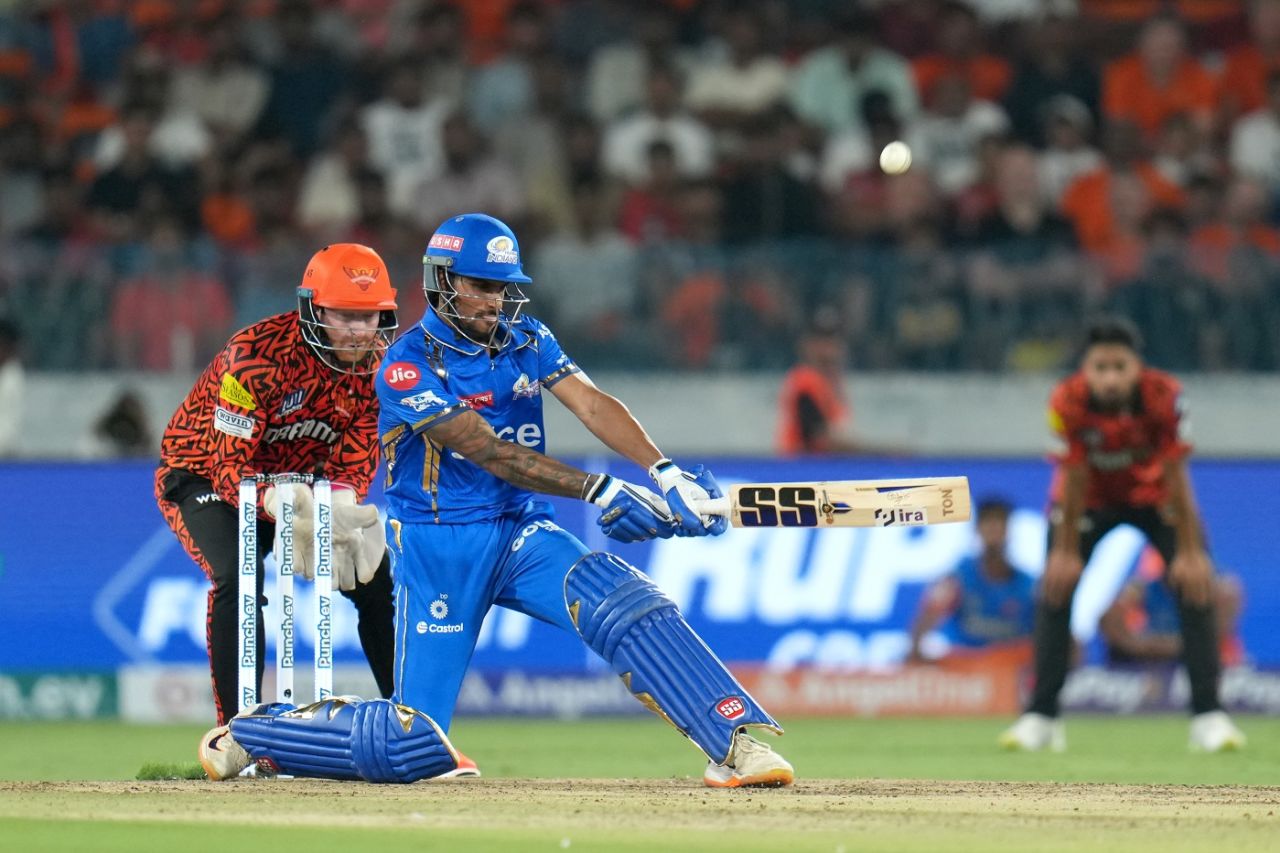 Tilak Varma's attacking fifty kept the massive chase alive, Sunrisers Hyderabad vs Mumbai Indians, IPL 2024, Hyderabad, March 27, 2024