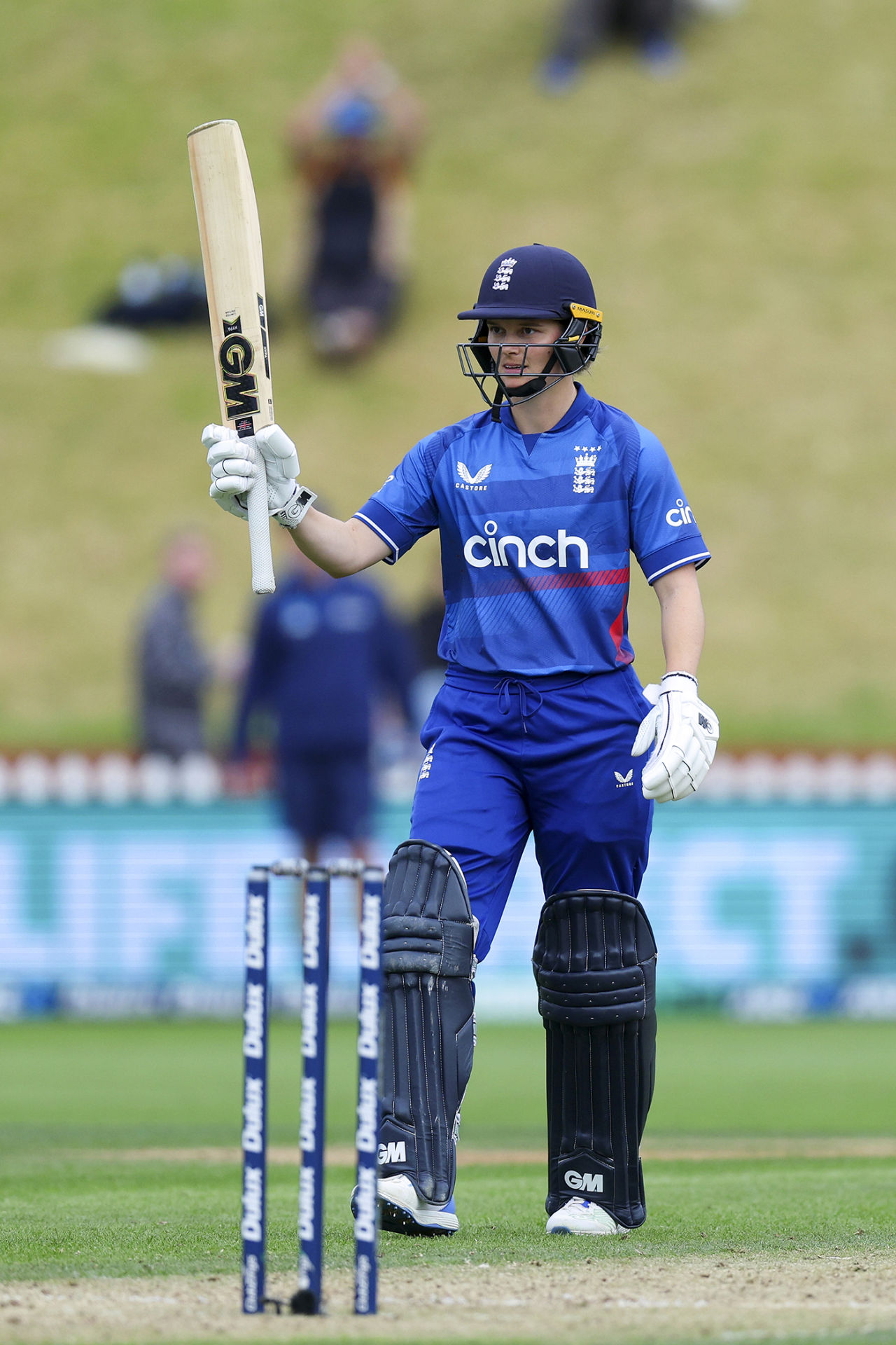 Amy Jones celebrates her half-century, New Zealand Women vs England Women, 1st ODI, Wellington, April 01, 2024