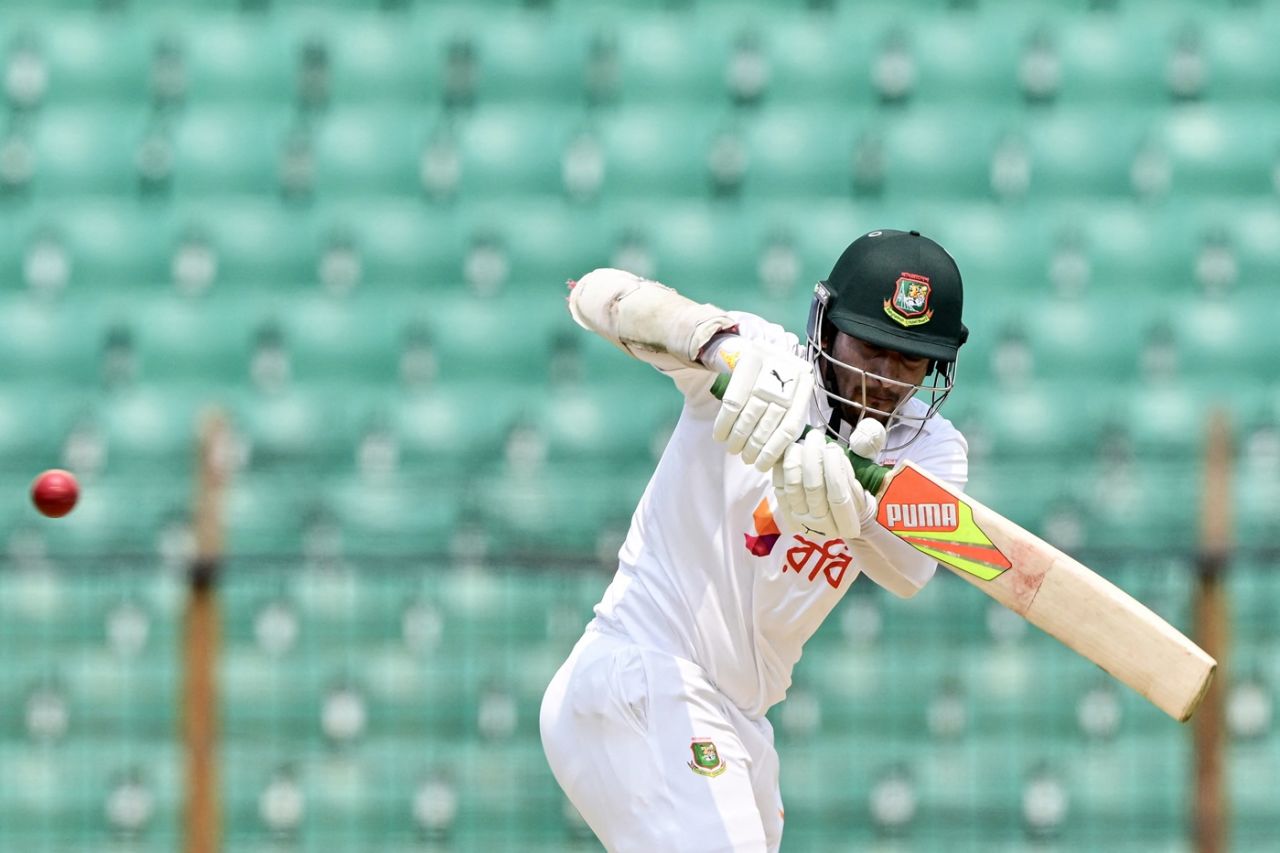 Shakib Al Hasan works the ball away, Bangladesh vs Sri Lanka, 2nd Test, Chattogram, 3rd day, April 01, 2024