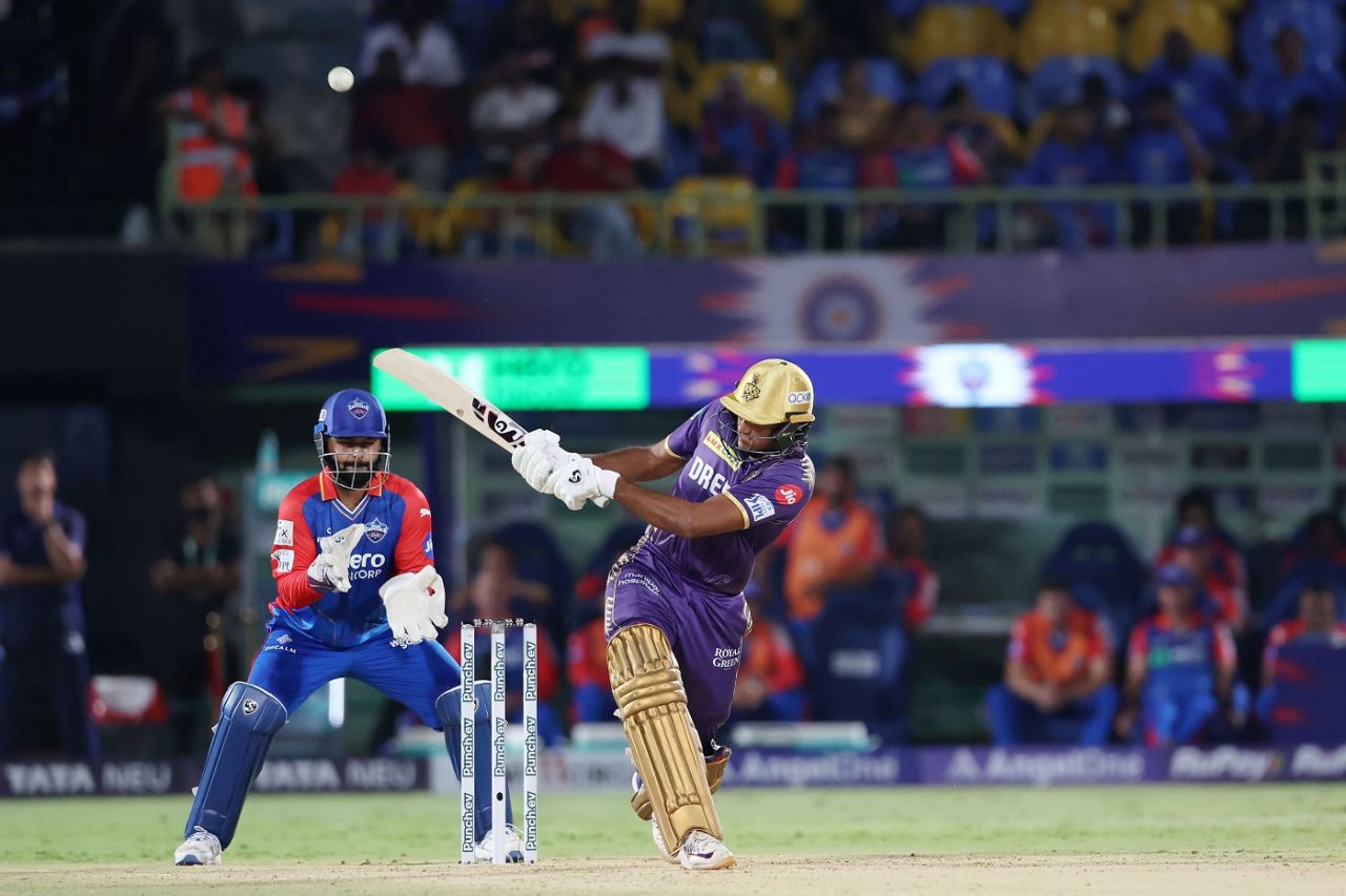 Delhi-born Angkrish Raghuvanshi in action against Delhi Capitals for KKR, Delhi Capitals vs Kolkata Knight Riders, IPL 2024, Visakhapatnam, April 3, 2024