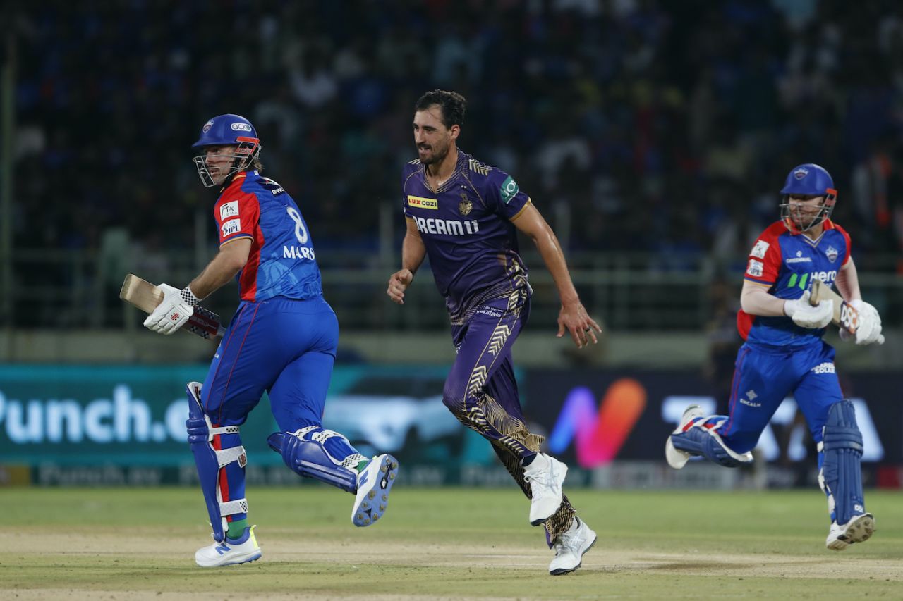 Aussies at the IPL - Mitchell Marsh, Mitchell Starc, and David Warner in action, Delhi Capitals vs Kolkata Knight Riders, IPL 2024, Visakhapatnam, April 3, 2024