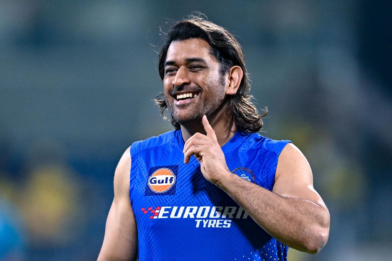 MS Dhoni sports long hair again, Chennai Super Kings vs Kolkata Knight Riders, IPL 2024, Chennai, April 8, 2024