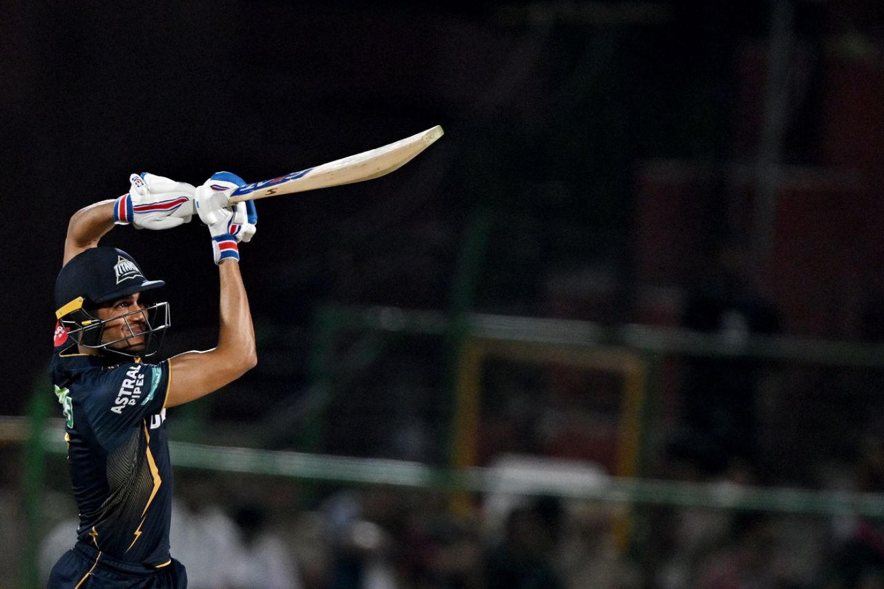 Shubman Gill hits a six over long on, Rajasthan Royals vs Gujarat Titans, IPL 2024, Jaipur, April 10, 2024