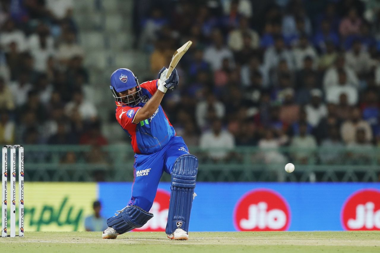 Prithvi Shaw started with a few boundaries, Lucknow Super Giants vs Delhi Capitals, IPL 2024, Lucknow, April 12, 2024